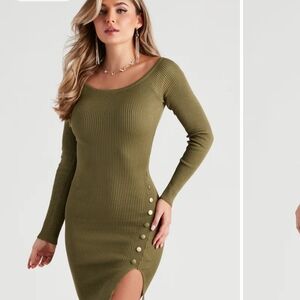 Women's Express Snap It Scoop Neck Dress Size Small